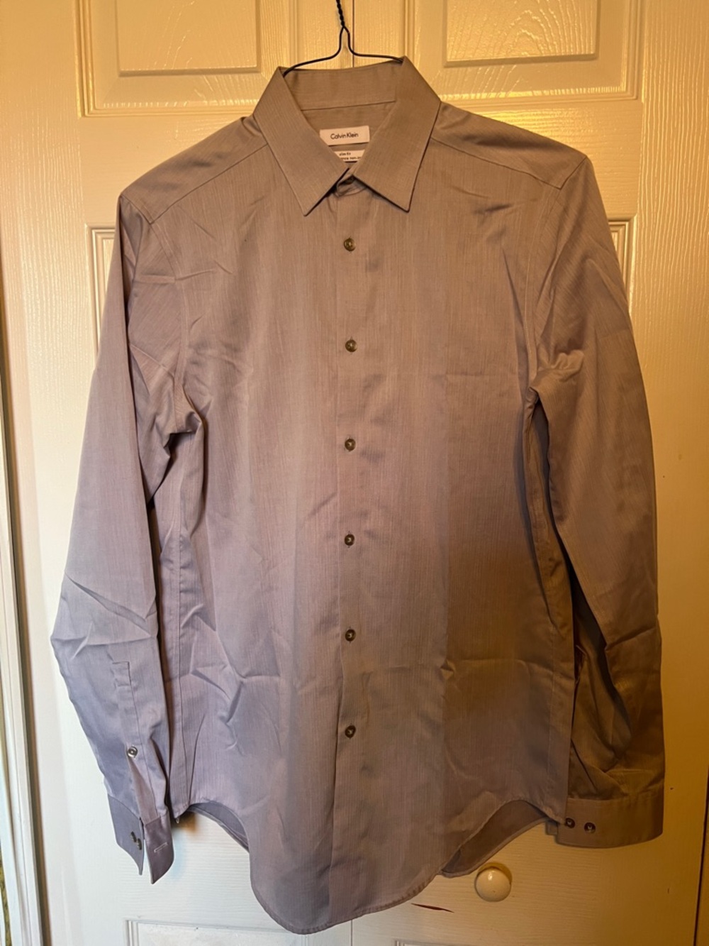 Calvin Klein Men's Light Gray Dress Shirt